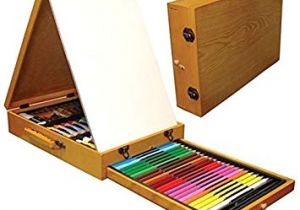 Malette De Coloriage En Bois Malette Dessin Bois 63 Pces Amazon Jeux Et Jouets