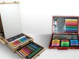 Malette De Coloriage En Bois Mallette En Bois Et Accessoires Pour Dessin Et Peinture Au Choix