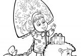 Masha Et Michka Coloriage En Ligne Coloriage Masha Et Michka Fre Un Cadeau A Hedgehog Dessin
