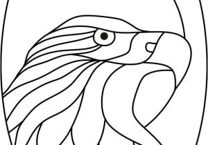Modele Coloriage Mosaique Bald Eagle Pattern Coloring or Free Stained Glass
