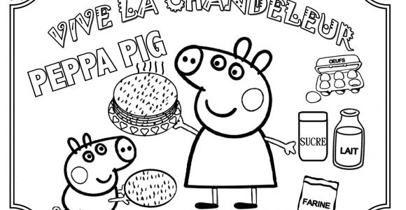 Nounou Du nord Coloriage Chandeleur Chandeleur Peppa Pig Fait Des Crªpes