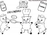 Nounou Du nord Coloriage Chandeleur Coloriage Des 3 Petits Cochons Qui Font Des Crepes