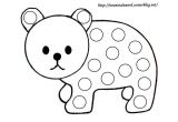 Nounou Du nord Coloriage Noel Coloriage   Gommettes L Ours Dessiné Par Nounoudunord