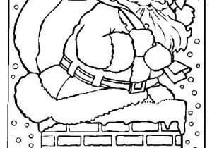 Pere Noel Cheminee Coloriage Free Christmas Coloring Pages