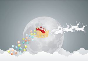 Pere Noel Et son Traineau Coloriage Pere Noel Lune