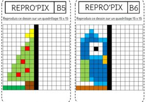 Pixel Art Livre De Coloriage Numéroté Jeux Similaires La Symétrie Par Le Pixel Art