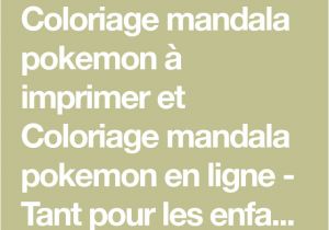 Pokemon Coloriages Gratuits En Ligne Coloriage Mandala Pokemon   Imprimer Et Coloriage Mandala