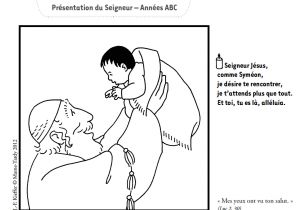 Présentation De Jésus Au Temple Coloriage Années A B Et C Un Dessin De Kieffer Pour La Fête De