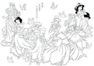 Princesse Disney Coloriage Coloriage Princesse Coloriage Princesse De Walt Disney