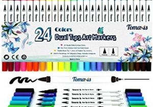 Quel Feutre Pour Coloriage Adulte Lot De 24 Feutres De Coloriage Pour Bullet Journal 0 4 Mm Double