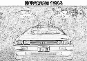 Retour Vers Le Futur Coloriage Coloriage Delorean à Imprimer Pour Les Enfants Dessin