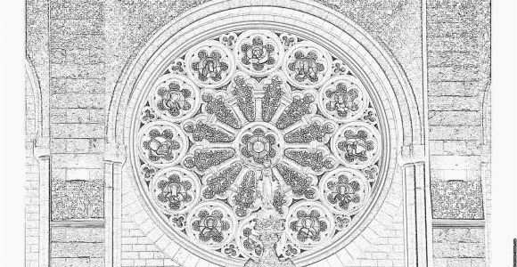 Rosace Notre Dame De Paris Coloriage Coloriage Rosace Notre Dame De Nice   Imprimer Pour Les Enfants