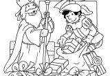Saint Nicolas Et Père Fouettard Coloriage Dessin De Saint Nicolas A Colorier