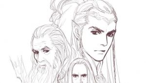 Seigneur Des Anneaux Coloriage Galadriel Elrond Gandalf and Saruman