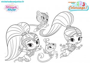 Shimmer Et Shine Coloriage 1 2 3 Coloriage