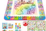 Tapis De Coloriage Aqua Magique Sunyjoy 2 En 1 Tapis Aquadoodle 100 X 100 Cm Grand Tapis De Dessin Eau Enfant Jeu De Puzzle Tapis Doodle Avec 16 Accessoires Jouets éducatifs Pour
