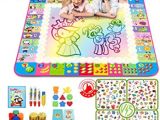 Tapis De Coloriage Aqua Magique Sunyjoy 2 En 1 Tapis Aquadoodle 100 X 100 Cm Grand Tapis De Dessin Eau Enfant Jeu De Puzzle Tapis Doodle Avec 16 Accessoires Jouets éducatifs Pour