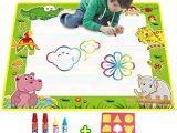 Tapis De Coloriage Aqua Magique Tapis De Dessins Aqua Eau Doodle Mat Avec 4 Magique Water Stylo Et 1 Eva Graphique Réutilisable Multicolore Pas De Désordre Peinture Ecriture Planche