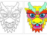 Tête De Dragon Chinois Coloriage Masque Dragon ateliers Manuels
