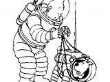 Tintin Coloriage à Imprimer Dessin Tintin Fusee Lune