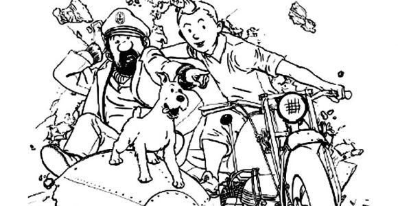 Tintin Coloriage à Imprimer Tintin to Print for Free Tintin Kids Coloring Pages