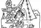 Tipi Coloriage Un In N Entrain De Fumer Le Calumet De La Paix Pr¨s D Un Tipi Et D