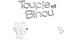 Toupie Et Binou Coloriage Coloriage toupie Et Binou à Imprimer