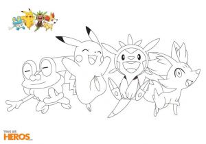Tous Les Coloriages Pokemon Coloriage Pokémon Grneousse Feunnec Marisson Et