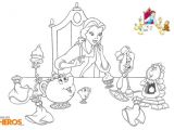 Tous Les Heros Coloriage Coloriage De La Princesse Belle   Table Avec tous Ses Amis