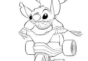 Un Coloriage A Imprimer Coloriage Stitch En Velo Dessin
